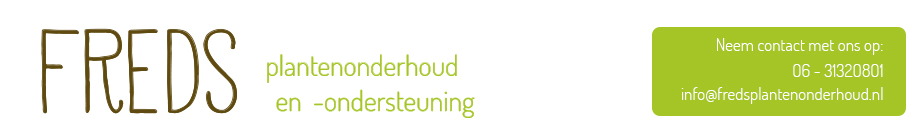 Fred's plantenonderhoud en ondersteuning